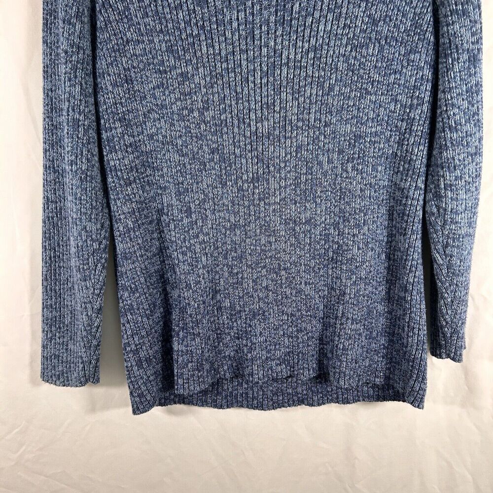 Polo Jeans Co Sweater SZ Medium Blue Ribbed Turtle Neck Long Sleeve - Picture 9 of 9
